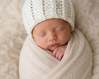 Gender Neutral Hand Knitted Newborn Hat |Soft Cotton Blend Baby Beanie | Bringing Home Outfit | Baby Shower Gift | Hospital Hat