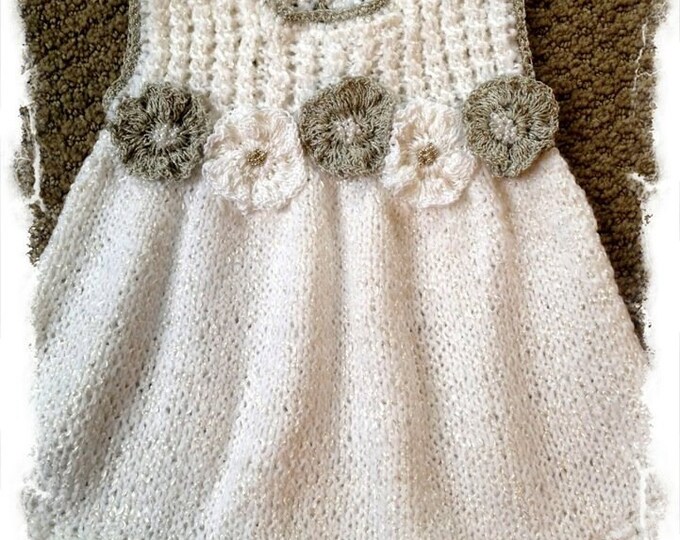 Baby Girl Knitted Dress Etsy