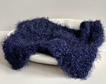 Navy Fur miniblanket ,Navy  miniblanket,basket filler,Navy Blue bump blanket