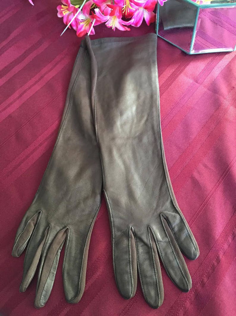 long leather opera gloves
