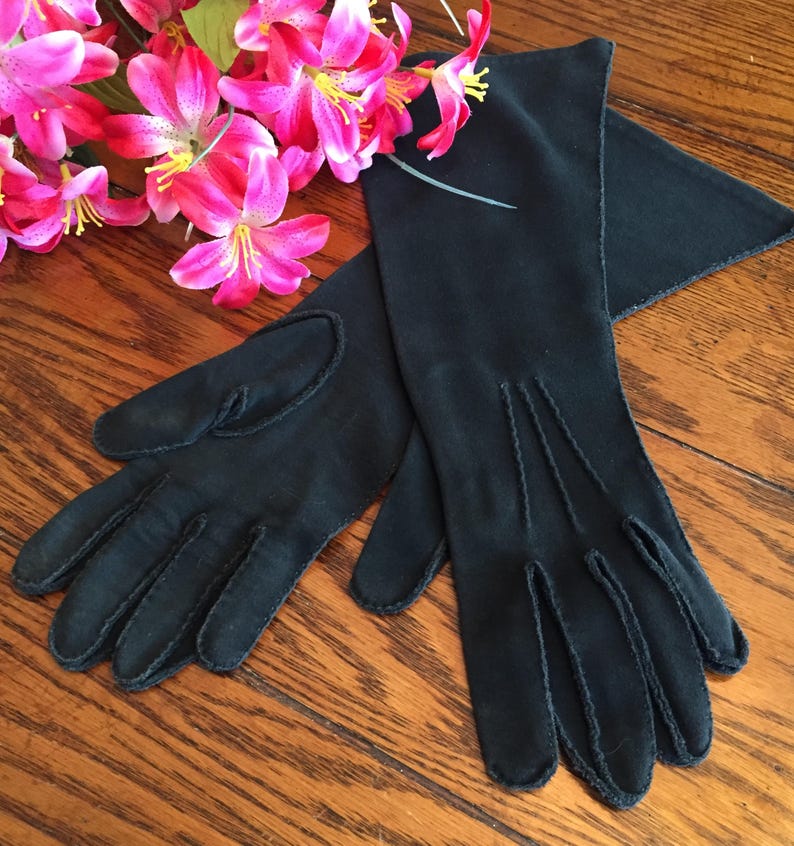 long black evening gloves plus size