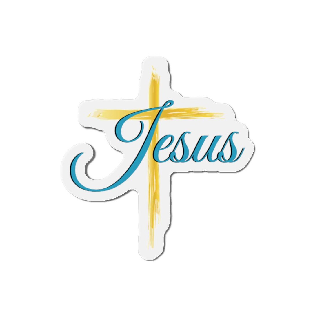 Jesus Script Cross Die-cut Magnet | Christian Faith, Religious Decor - Etsy