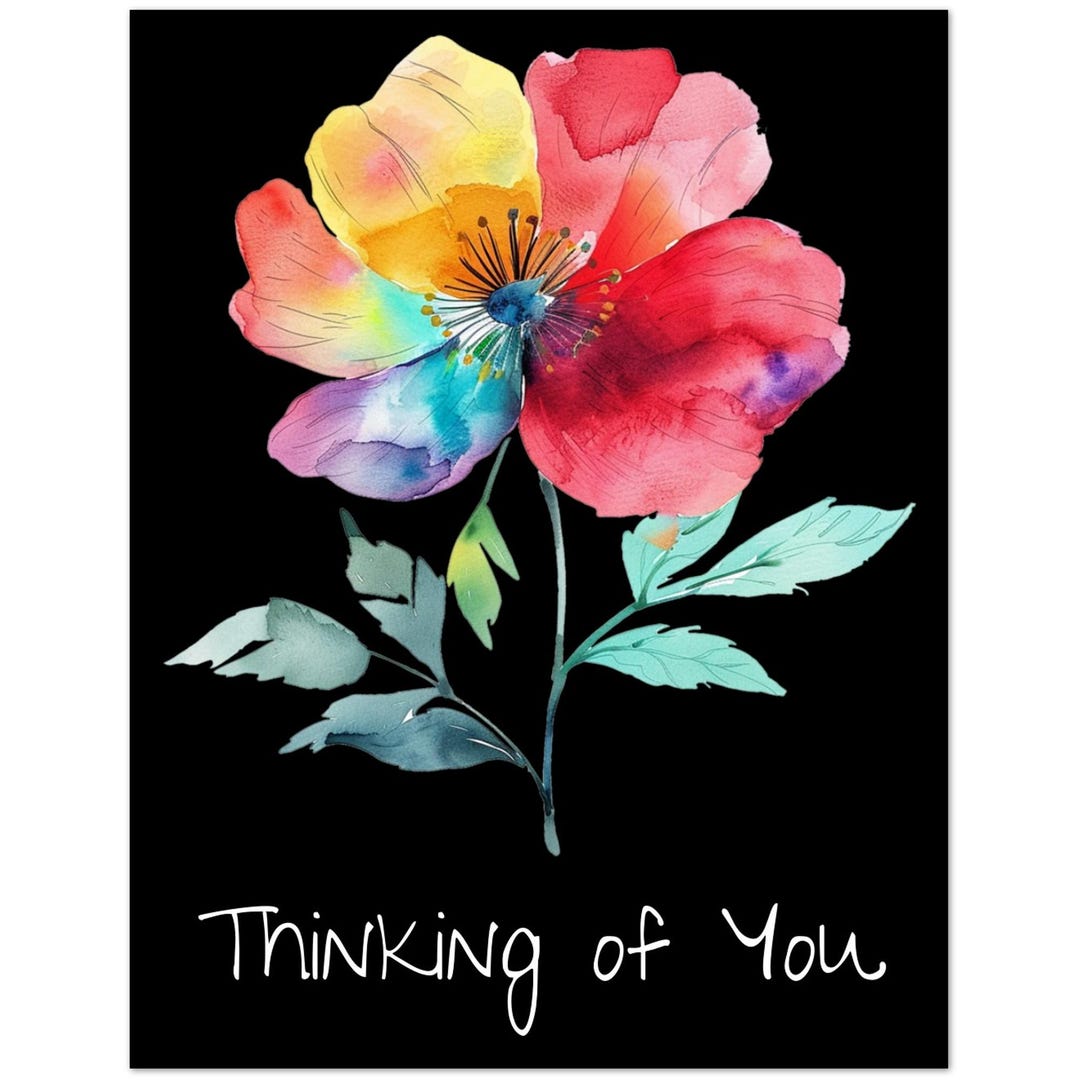 Thinking of You Greeting Cards, Personalized Note Card Set, Custom ...