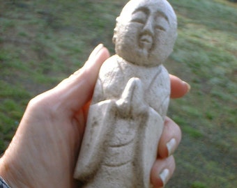 Stone Finish Jizo Buddha Statue – Japanese Home Protection