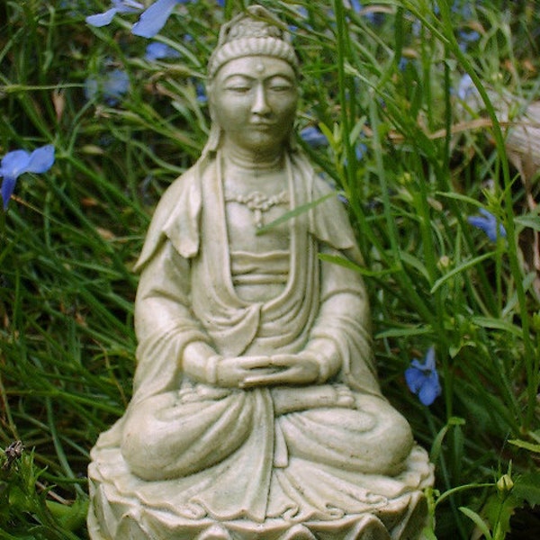 Quan Yin - GODDESS - Female Buddha - Small - Goddess of Compassion - Green Quan Yin - Protection -