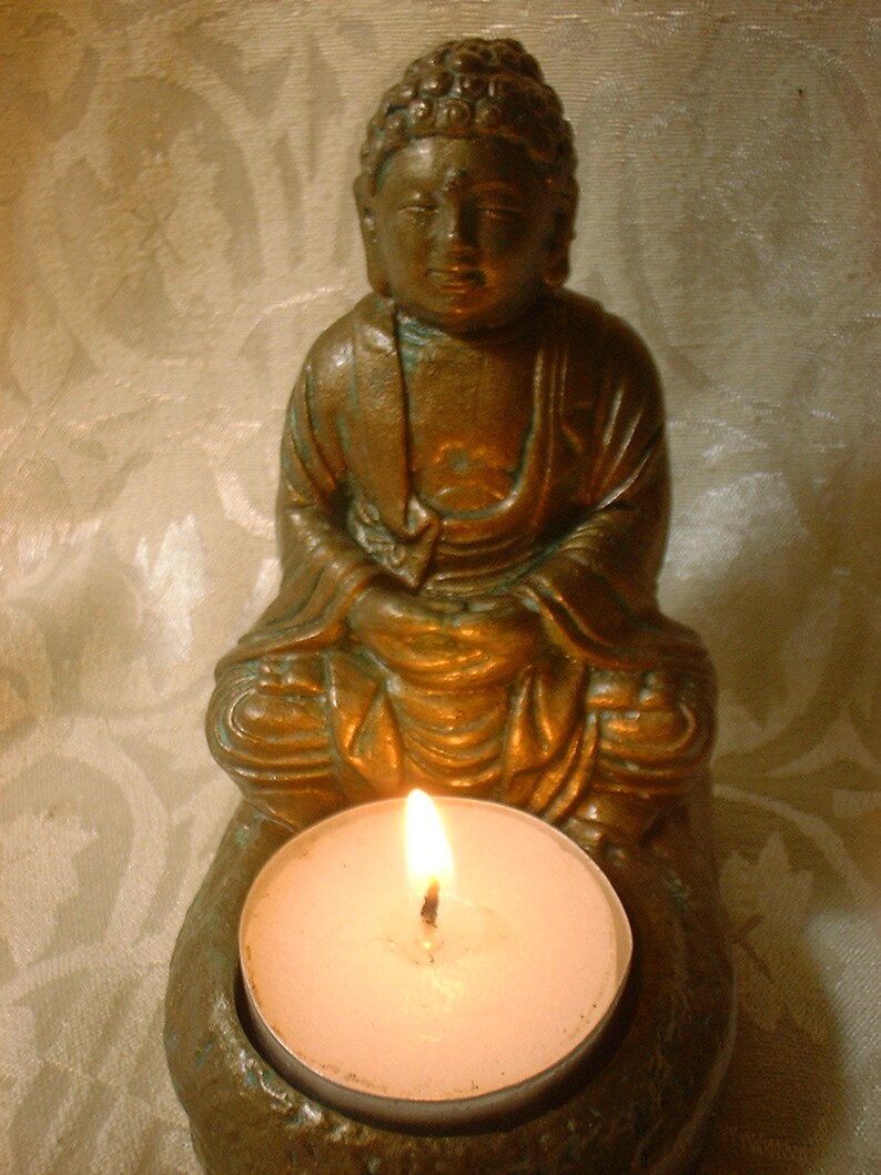 Buddha Statue Buddha Candle Bronze Buddha Candle - Etsy