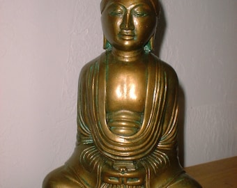 Hand Cast Bronze Finish Buddha - Bali Style Meditative Decor