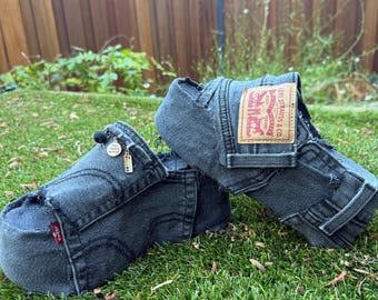Craft & Curate Platform Denim Slides