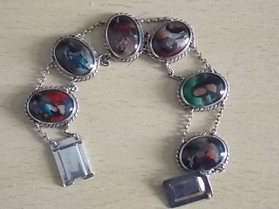 Vintage Old Masters Painted Silver Bracelet PRETTY - Etsy