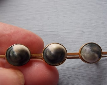 Vintage Antique Victorian Operculum  Shells Brooch pin