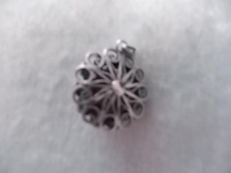 Vintage Silver Marked Etruscan Pendant Charm BIG