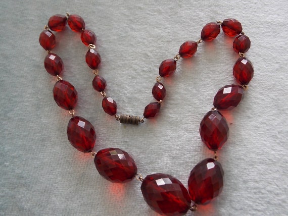 Vintage Cherry Amber Necklace WOW