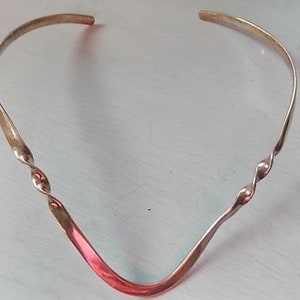 Vintage Sterling Silver Torque Choker  Necklace CLASSY