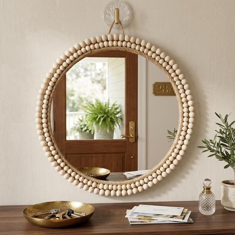 Cadre rond en bois brut - diamètre 40 cm | Rinaldin