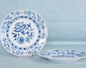 Meissen Germany Blue Onion Salad Plates
