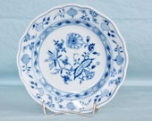 Meissen Germany Blue Onion Bread and Butter Plate