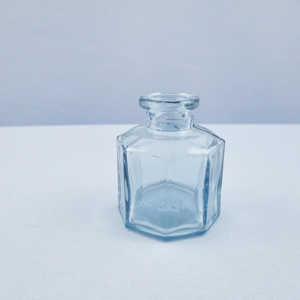 Vintage Blue Glass Ink Bottle