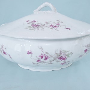 Antique Large Austria Handled Covered Tureen