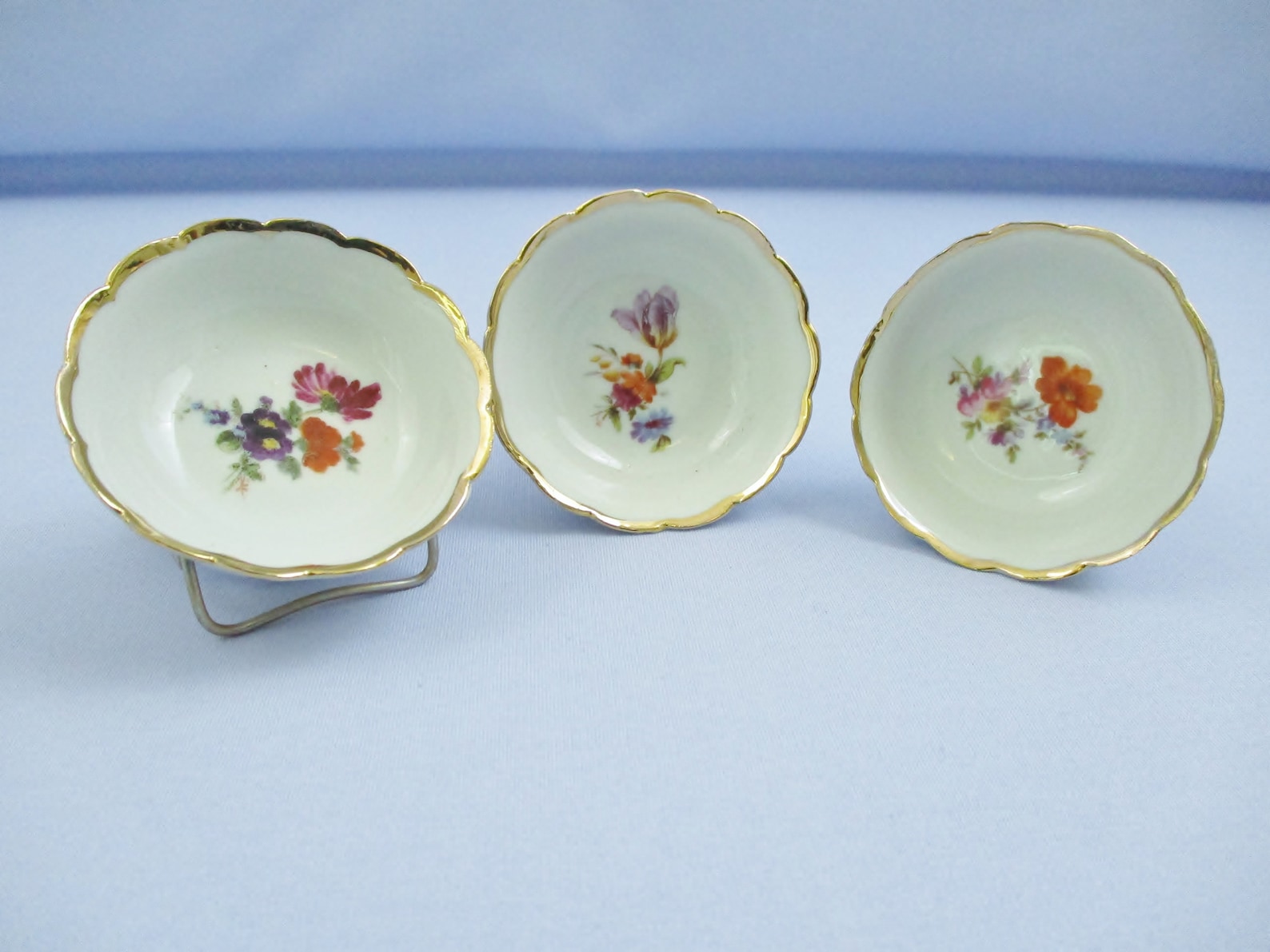 Vintage Erphila Germany Porcelain Hand Painted Nut Dishes Etsy