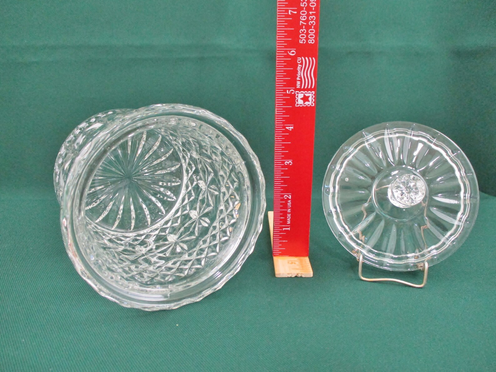 Crystal Biscuit/cookie Jar by Shamrock Crystal Made in Etsy