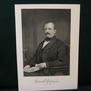 Vintage "Count Von Bismarck" Engraving/Etching 1800's