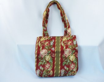 Traditional Woven Jacquard Spring Floral Display Hand Bag