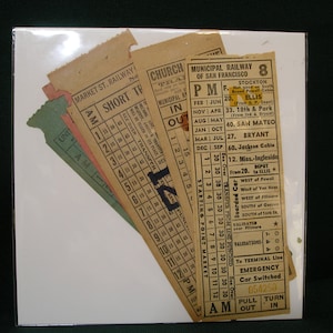 Railroad Tickets (6) Various Railway Tickets from Multiple Railway Lines of California  054250-6