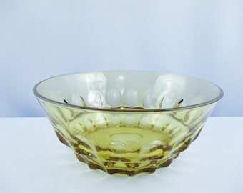 Grand saladier jaune par Indiana Glass