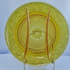 Beautiful Vintage Indiana Glass Large 12 Inch Relish/Condiment Plate