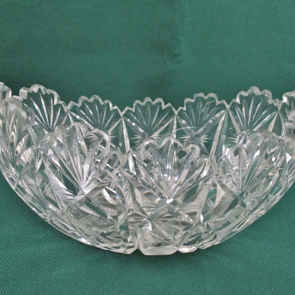 Vintage Cut Crystal Clear Counsole Bowl