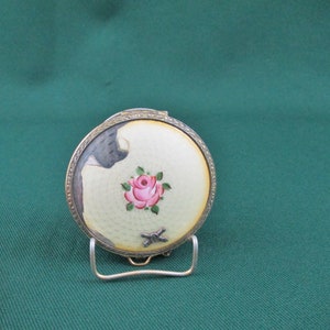Vintage Ladies Powder Compact Evans Metal Mesh Powder Compact