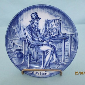 Enoch Woods Blue and White Collectors Plate 4 1/4 Inch