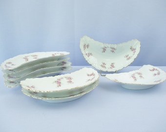 M.Z. Austria Germany Crescent Shaped Bone Dishes
