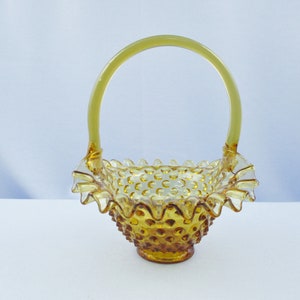 Fenton Glass Basket - Etsy