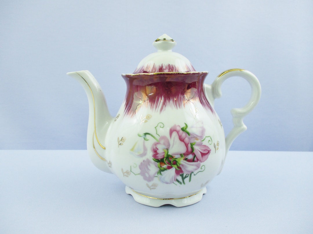 Royal Crown Porcelain England Tea Pot Hand Painted - Etsy