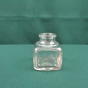 Vintage Ink Bottle 2 oz Clear Glass Agro Mark
