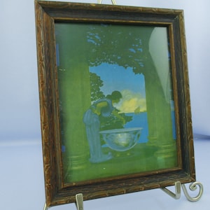 Vintage Maxfield Parrish Print and Frame 1908