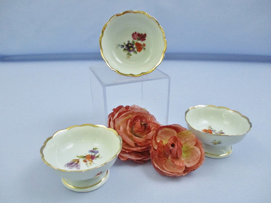 Vintage Erphila Germany Porcelain Hand Painted Nut Dishes Etsy