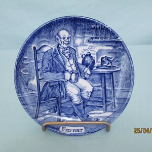 Enoch Woods Blue and White Collectors Plate 4 1/4 Inch