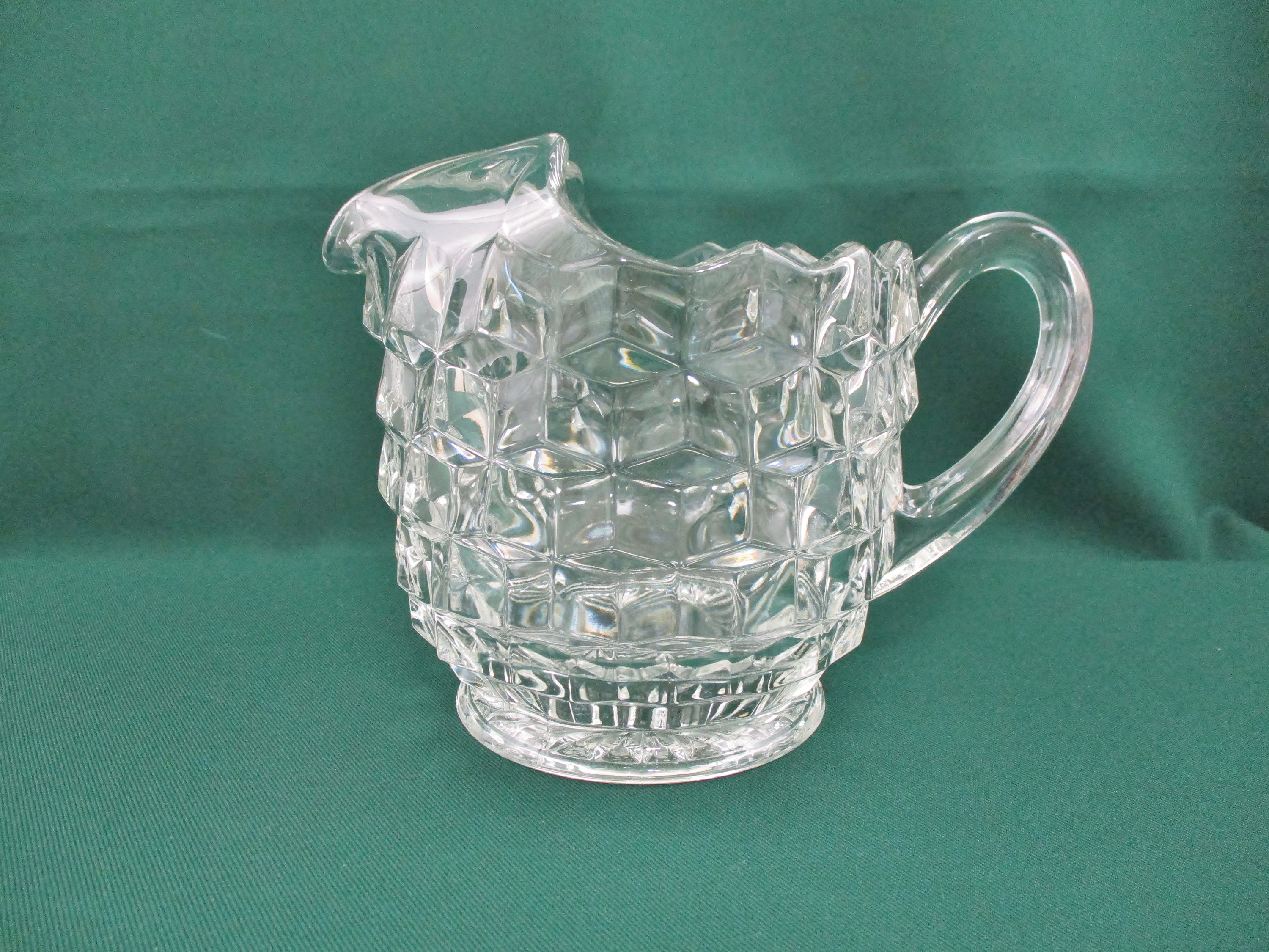 Fostoria American Clear 1/2 gallon Pitcher 8 Water Iced Tea Jug Glass w  Ice Lip