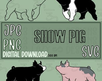 Show Pig JPG/PNG/SVG Digital Download Breed Pack