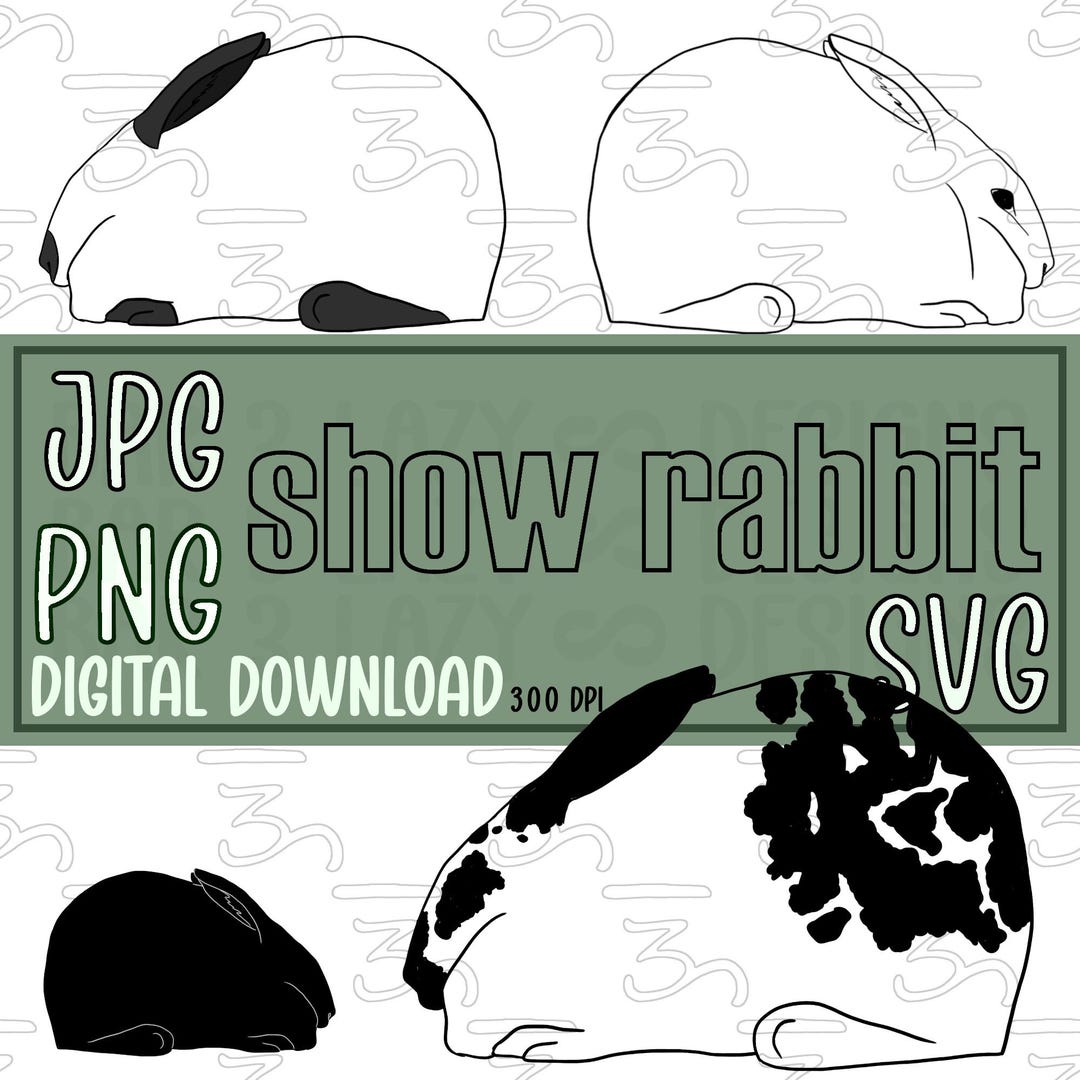 Show Rabbit Digital Download PNG, SVG, JPEG - Breed Pack - Etsy