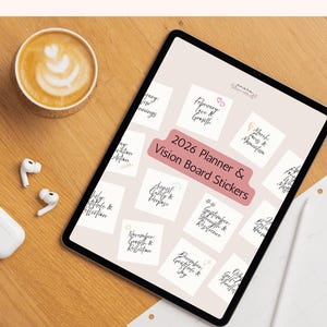 Motivate & Plan in Style | Digital Stickers for Goals | Intention Setting | Planner, Journal, Scrapbook | PNG Download