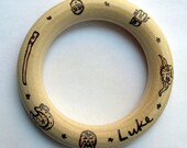 Star Wars Baby Teether Customized Wooden Teething Ring Necklace Christmas Ornament Yoda Toy Darth Vader Chewbacca Gifts for Dads Under 20
