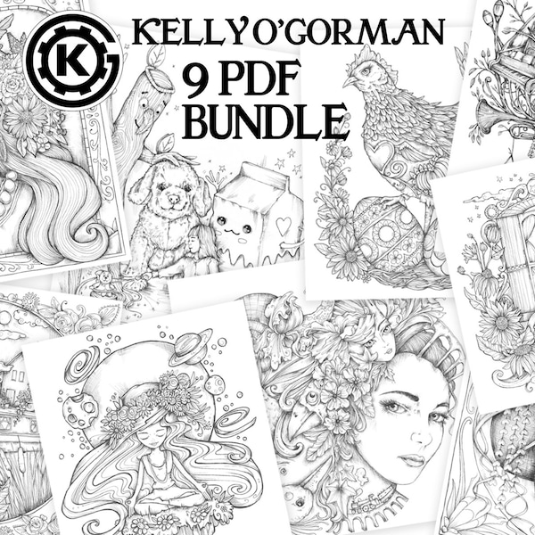 PDF Inktober Bundle by Kelly O'Gorman - 9 Images