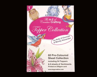 The A-Z of Creative Crafting -  60 Pre coloured Topper sheet collection pack