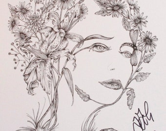 Flora - Limited Edition Framed Signed Print by Kelly O'Gorman