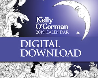 Kelly O'Gorman 2019 Calendar Digital Download, contains images & dates for you to print