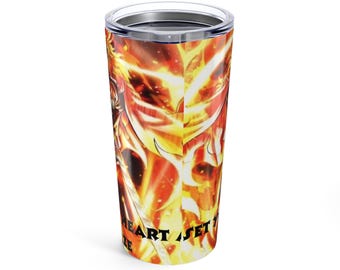 Demon Slayer Kyojuro Rengoku Tumbler, Anime Fan Gift, 20oz