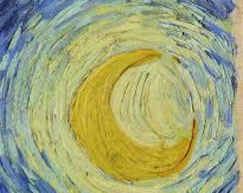 Van Gogh Stjärnnattstavla, högupplöst väggkonst (digital nedladdning)